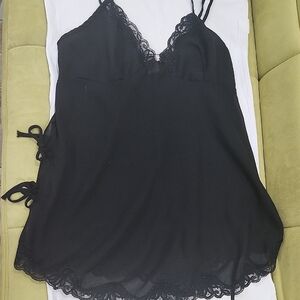 Black Lace Trim Camisole